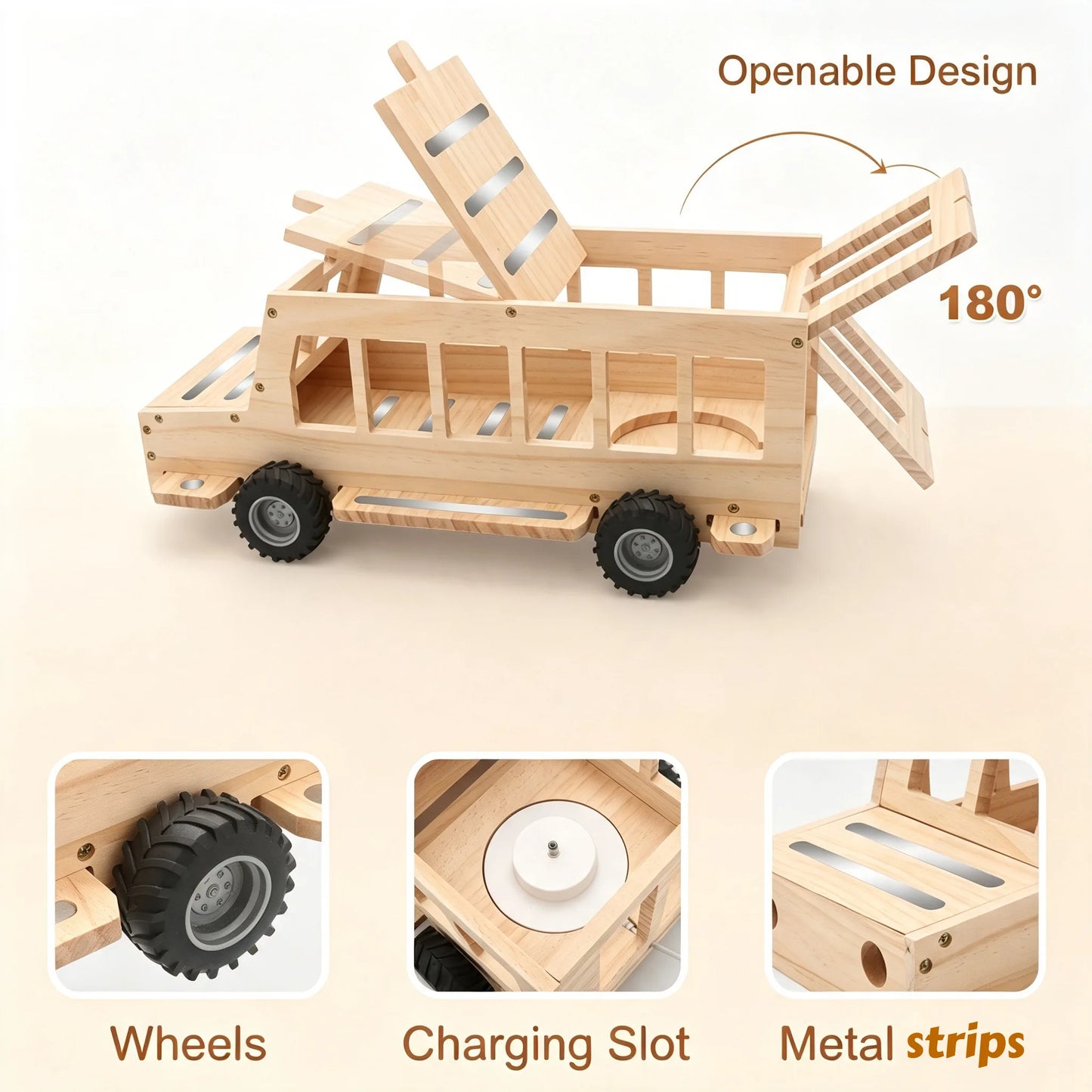 School Bus Story Station | Magnetic Toniebox Display Shelf