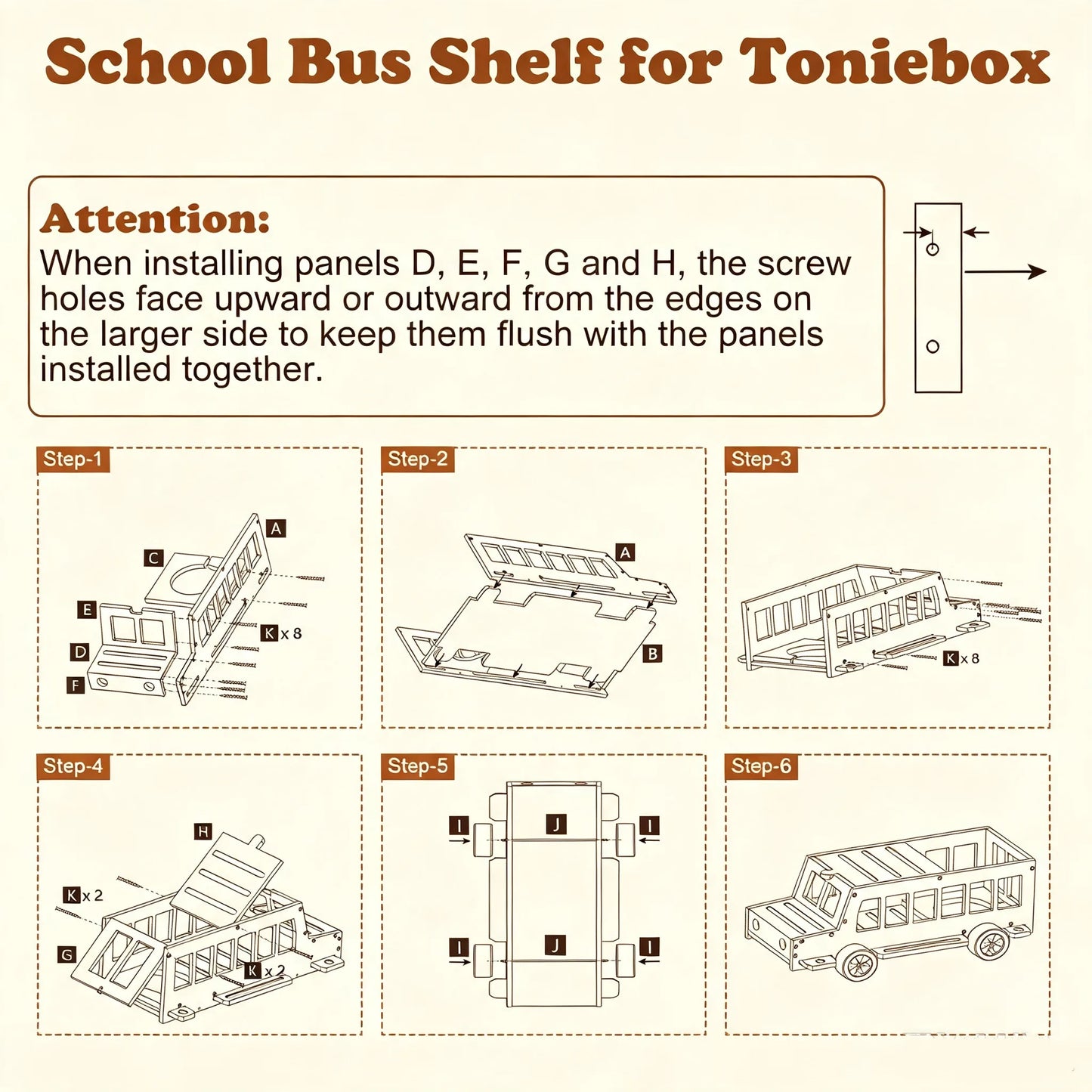 School Bus Story Station | Magnetic Toniebox Display Shelf