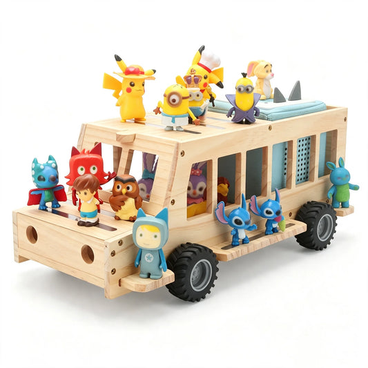 School Bus Story Station | Magnetic Toniebox Display Shelf