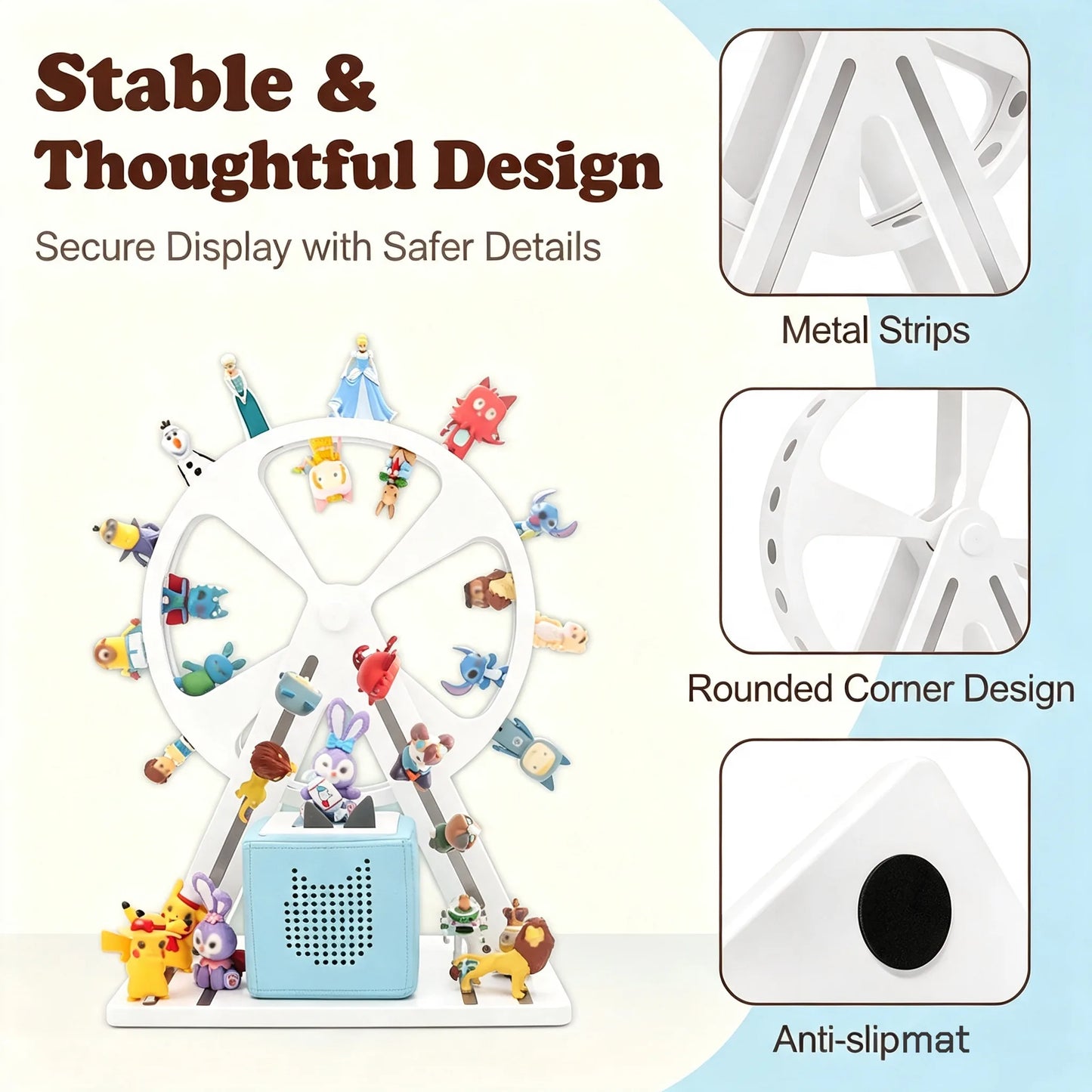 Compatible with Tonies 360° Ferris Wheel Display Shelf