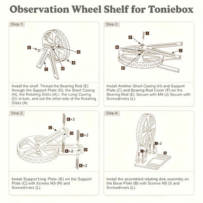 Compatible with Tonies 360° Ferris Wheel Display Shelf