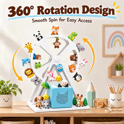 360° Ferris Wheel Shelf – Holds 80+ Figures, 60 Metal Plates