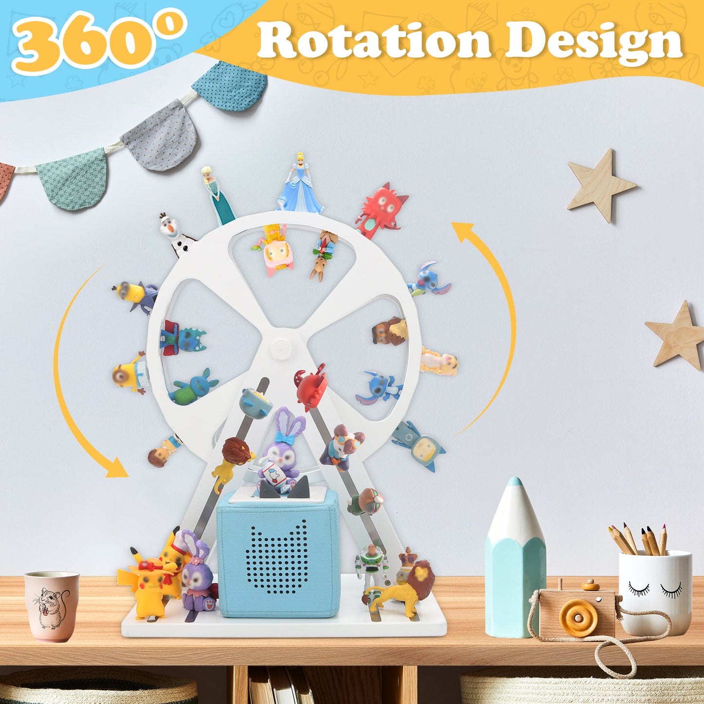 Kompatibel mit Tonies 360° Riesenrad-Displayregal
