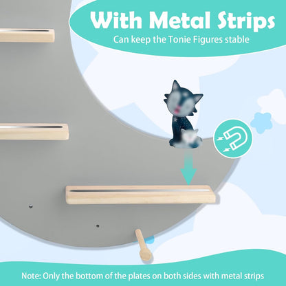 Display Shelf Set Compatible with Tonies – Grey, Wall Mounted