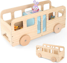 Compatible with Tonies Wooden Little Bus Shelf – Holds 20–30 Figures