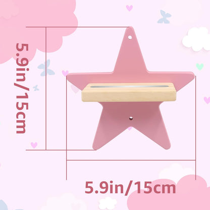 Star Magnetic Display Shelf Compatible with Tonies – Wall Mounted, Fits Audio Player Starter Set