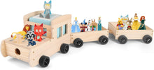 Wooden Storage Trailer Compatible with Tonies – Magnetic Display Shelf