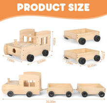 Wooden Storage Trailer Compatible with Tonies – Magnetic Display Shelf