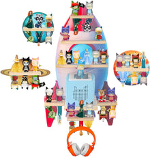 Magnetisches Holzregal-Set mit 4 Teilen, kompatibel mit Tonies – Wandmontage, passend für Audio Player 1 & 2