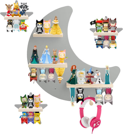 Display Shelf Set Compatible with Tonies – Grey, Wall Mounted