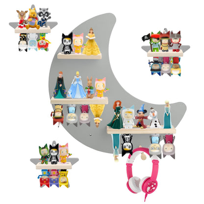Display Shelf Set Compatible with Tonies – Grey, Wall Mounted