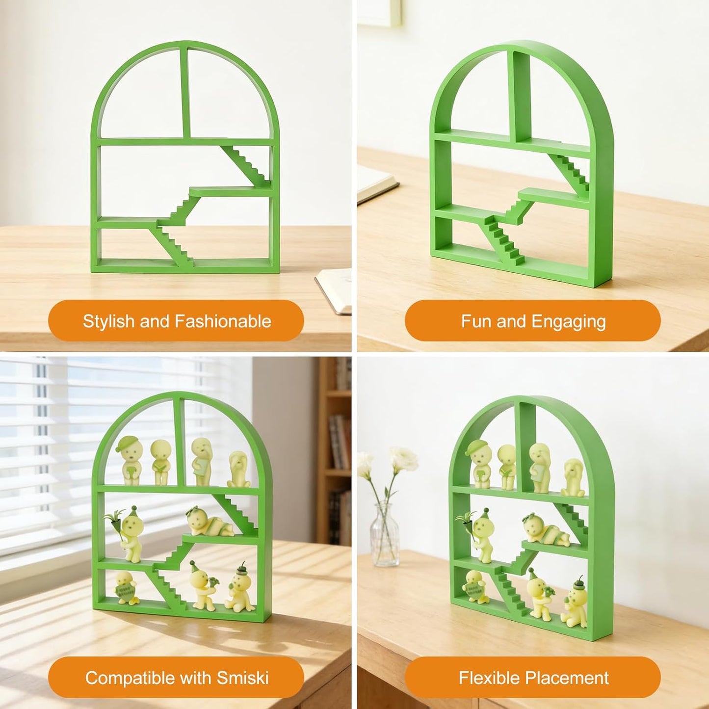 Ausstellungsregal für Smiski Mini Figuren – Im Dunkeln leuchtender Organizer-Ständer