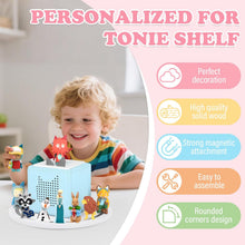 Kompatibel mit Tonies 360° drehbares Display-Regal – Weiß, für 10–15 Figuren