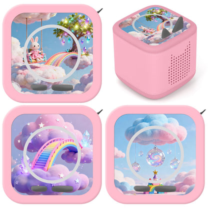 Compatible with Tonies Decorative Skins – 3 Fantasy Stickers (Bunny & Rainbow)