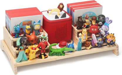 Magnetic Display Shelf Compatible with Tonies – Holds 30+ Figures | Listening Station for Audio Player 1 & 2