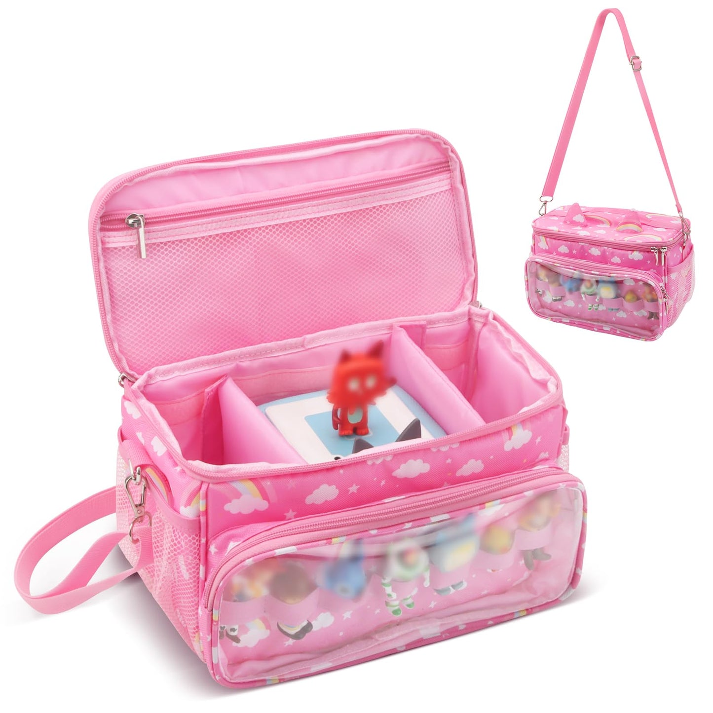 Transporttasche kompatibel mit Tonies – Pink | Passend für Toniebox 1 & 2, Tonies & Starterset