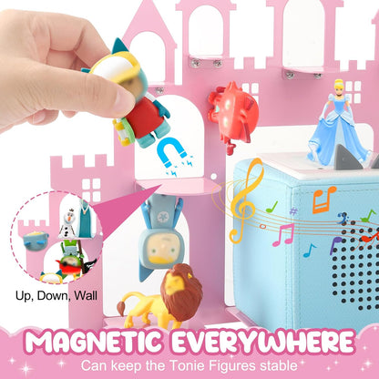 Magnetisches schwebendes Displayregal, kompatibel mit Tonies – Schloss | Wandmontage, passend für Audio-Player 1 & 2