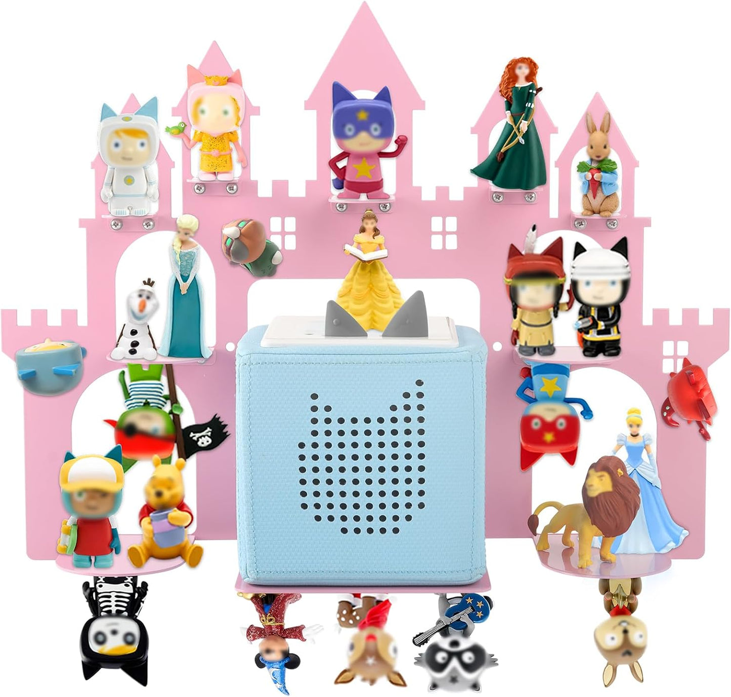 Magnetisches schwebendes Displayregal, kompatibel mit Tonies – Schloss | Wandmontage, passend für Audio-Player 1 & 2