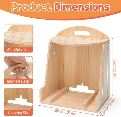 Kompatibel mit Tonies Holz-Display-Regal – Hält 40–50 Figuren, Wandmontage & Desktop
