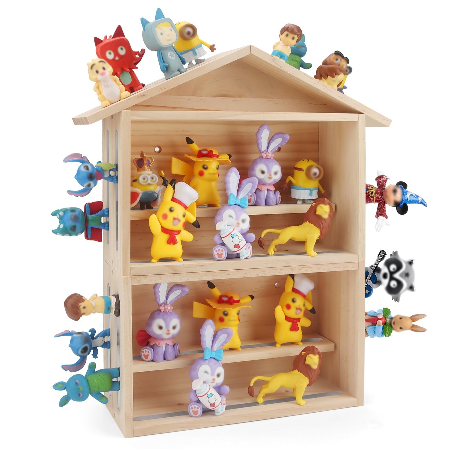 Kompatibel mit Tonies Holzhausregal – Fasst 15–30 Figuren, Wandmontage & Tischplatte