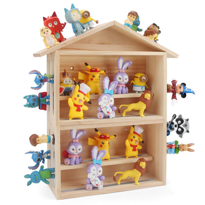 Kompatibel mit Tonies Holzhausregal – Fasst 15–30 Figuren, Wandmontage & Tischplatte