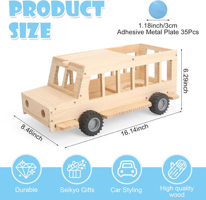 Display Shelf Compatible with Tonies with Adhesive Metal Plates – Holds 35 Figures
