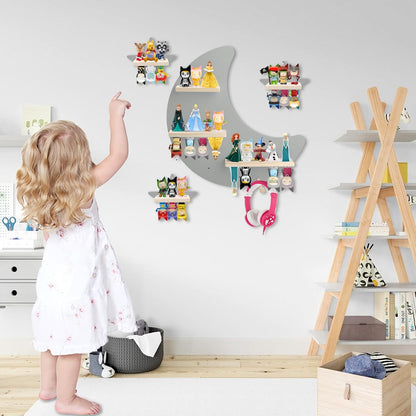 Display Shelf Set Compatible with Tonies – Grey, Wall Mounted
