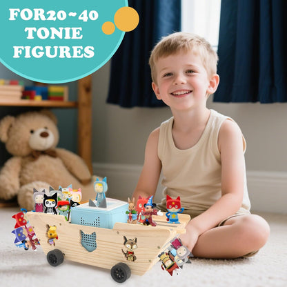 Compatible with Tonies Wooden Little Ship Shelf – Holds 20–30 Figures