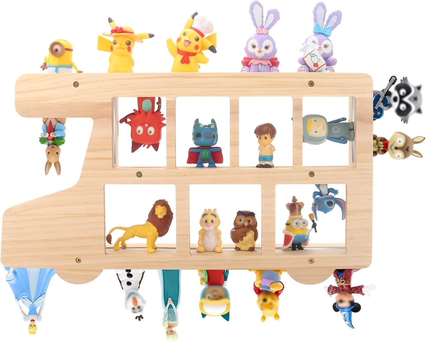 Kompatibel mit Tonies Holz-Busregal – Wandmontage, hält 15–25 Figuren