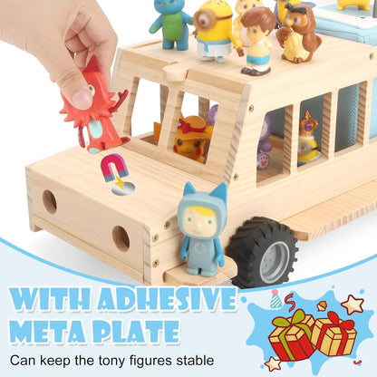 Display Shelf Compatible with Tonies with Adhesive Metal Plates – Holds 35 Figures