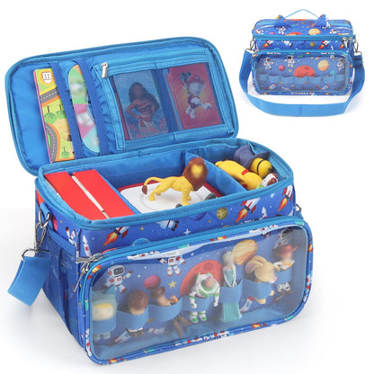 Compatible with Tonies Carrying Case – Protective Storage Bag with Adjustable Dividers, Pink
