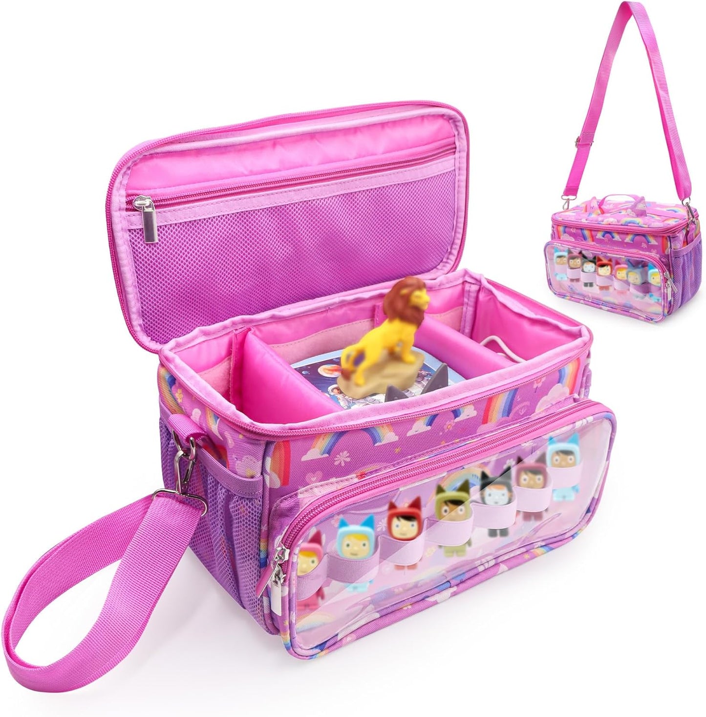 Transporttasche kompatibel mit Tonies – Pink | Passend für Toniebox 1 & 2, Tonies & Starterset