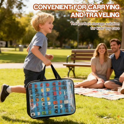 Car Storage Case with Play Mat – 56 Slots for Hot Wheels & Matchbox Cars