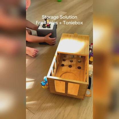 School Bus Magnetic Wooden Shelf for Tonies & Toniebox